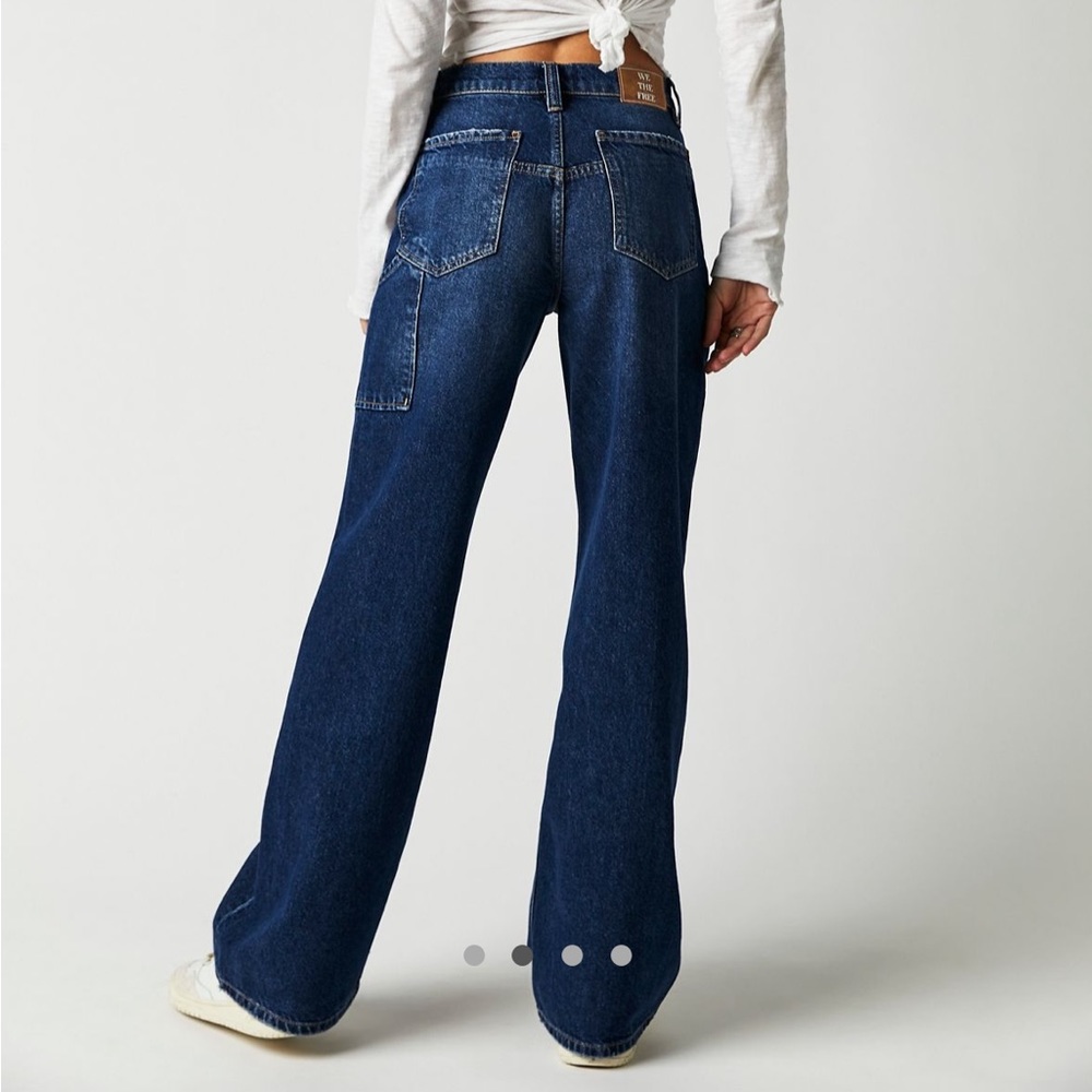 WE THE FREE TINSLEY BAGGY HIGH RISE JEANS DARK ROMANCE